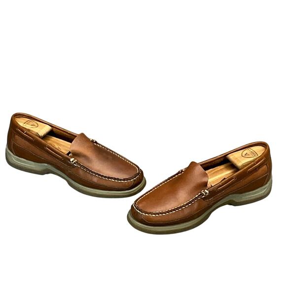 Pelican Bay Florida Brown Leather Slip On Comfort Driving Loafer Men 9.5 - Picture 5 of 10